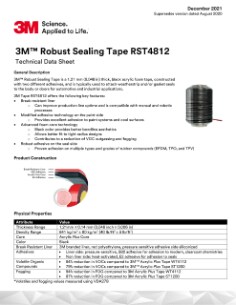 3M™ Robust Sealing Tape RST4812 Technical Data Sheet