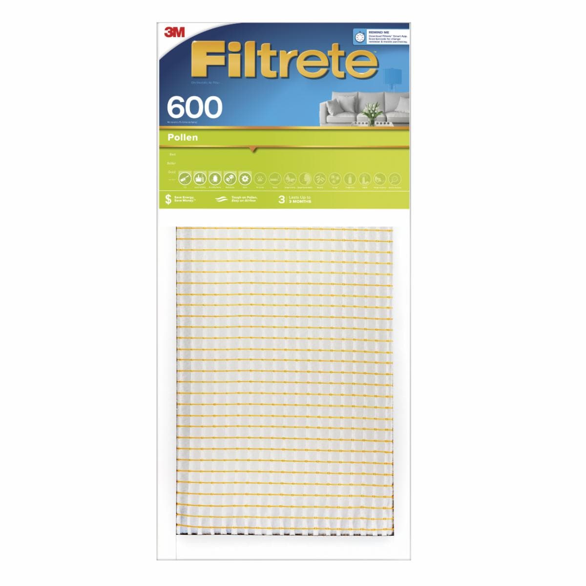 Filtrete Electrostatic Air Filter 600MPR 9863DC-4