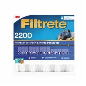 Filtrete High Performance Air Filter 2200 MPR EA02-4, 20 in x 20 in x 1 in (50.8 cm x 50.8 cm x 2.5 cm) image Filtrete High Performance Air Filter 2200 MPR EA02-4, 20 in x 20 in x 1 in (50.8 cm x 50.8 cm x 2.5 cm)image