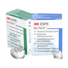 3M ESPE U-78 Iso-Form Tin Silver Alloy Crowns Upper Right 2nd Molar 5/Bx
