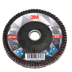 3M™ フラップディスク 769F, 80+, Type 27, 100 mm x 15 mm, 100 個/箱