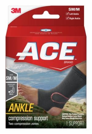 ACE Brand Compression Ankle Sleeve 207525, Small/Medium image ACE Brand Compression Ankle Sleeve 207525, Small/Mediumimage