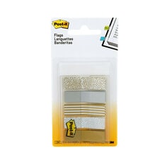 Post-it(R) Gold Flags, 0.47 in x 1.7 in, 100/On-the-Go Dispenser