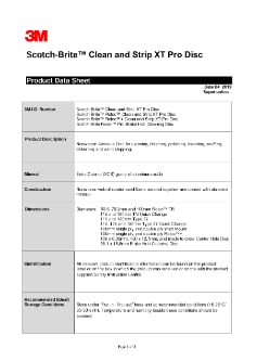 Scotch-Brite™ Clean and Strip XT Pro Disc Technical Data Sheet en_EU 0419 Technical Data Sheet