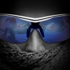 3M™ AP-300 보안경, 미러 렌즈, 파란색 렌즈