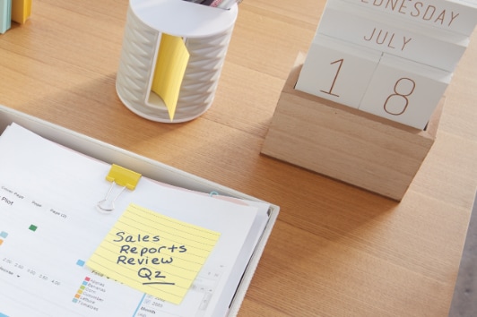 Post-it® Notes Lined Canary 6PK 3X3