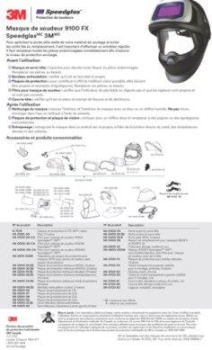 Masque de soudeur 9100 FX SpeedglasMC 3MMC -  affiche d'entretien et de maintenance (FR, 2020)