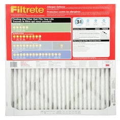 A Filtrete Allergen Defense Micro Allergen Filter 9802DC-6C, 20 in x 20 in x 1 in