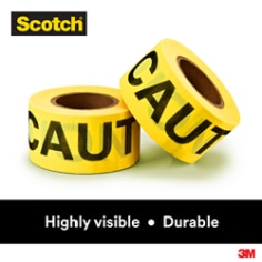 Scotch(R) Barricade Tape 301,  CAUTION,  Yellow