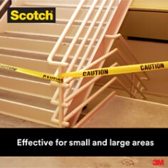 Scotch(R) Barricade Tape 301,  CAUTION,  Yellow
