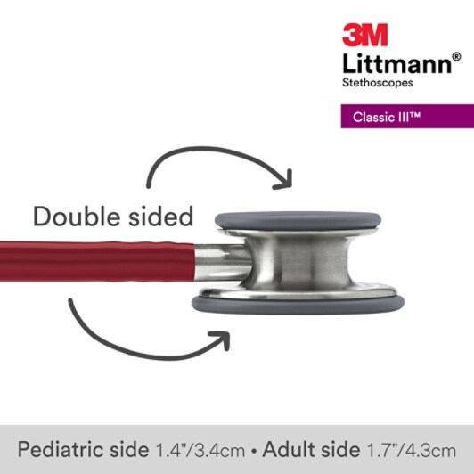 3M™ Littmann® Classic III Stethoscope, 5627 - Double sided, Pediatric side and Adult side