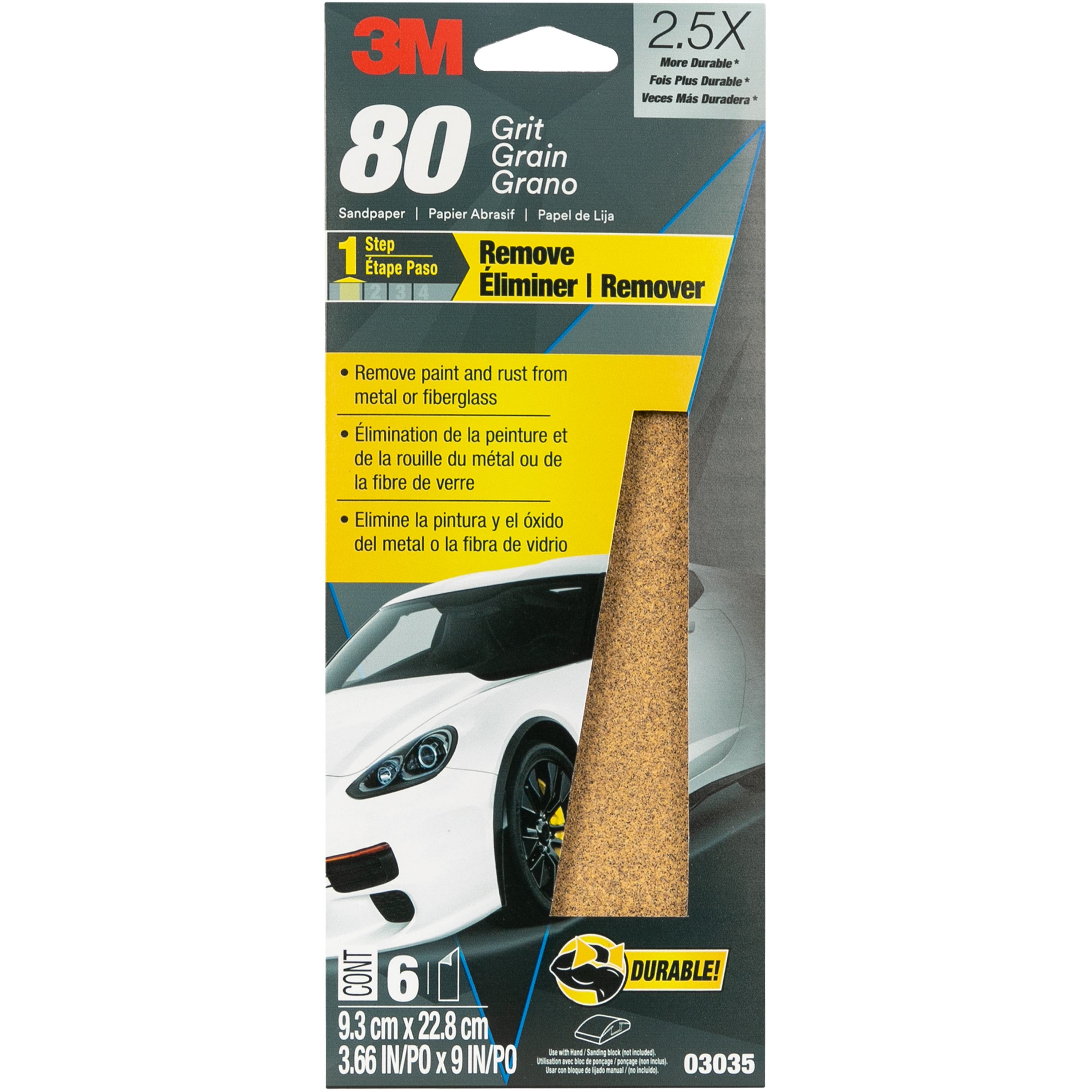 Scotch-Brite™ Cut and Polish Roll, CP-RL, A/O Medium, 48 in x 90 ft