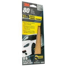 3M™ Sandpaper 03035, 3-2/3 in x 9 in, 80 Grit, 20 Pack/Case