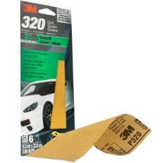 3M™ Sandpaper 03037, 3-2/3 in x 9 in, 320 Grit 20 Pack/Case