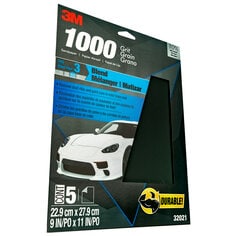 3M™ Wetordry™ Sandpaper 32021, 9 in x 11 in, 1000 Grit, 5/Pack, 20 Pack/Case