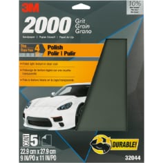 3M™ Wetordry™ Sandpaper 32044, 9 in x 11 in, 2000 Grit, 5/Pack, 20 Pack/Case