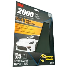 3M™ Wetordry™ Sandpaper 32044, 9 in x 11 in, 2000 Grit, 5/Pack, 20 Pack/Case