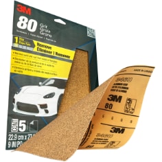 3M™ Sandpaper 32115, 9 in x 11 in, 80 Grit, 5/Pack , 20 Pack/Case