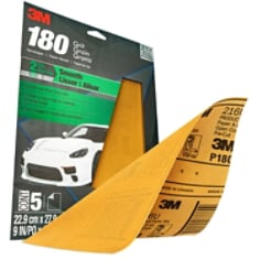 3M™ Sandpaper 32545, 9 in x 11 in, 180 Grit, 5/Pack 
