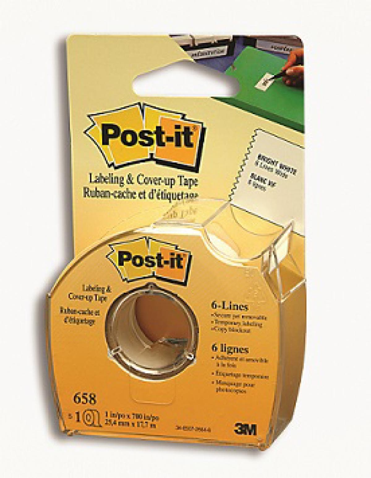 Postit® Labeling & Coverup Tape 658, 25.4 mm x 17.7 m 3M New Zealand