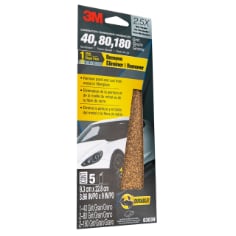 3M™ Sandpaper, 03039, 3-2/3 in x 9 in,  Assorted Grit, 20 Pack/Case