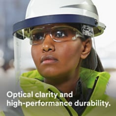 3M™ Clear Polycarbonate Faceshield WP98, 82543-00000, Flat Stock - SI1