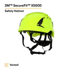3M™ SecureFit™ Safety Helmet, X5014V-ANSI, HVGreen, vented - EPI