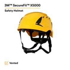 3M™ SecureFit™ Safety Helmet, X5002V-ANSI, Yellow, vented - EPI