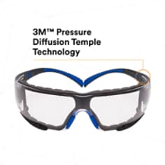 3M™ SecureFit™ Safety Glasses SF401SGAF-BLU-F, Blue/Gray, Clear