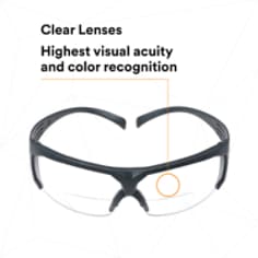 3M™ SecureFit™ SF620SGAF, Clear Scotchgard™ Anti-fog Lens +2.0 Diopter