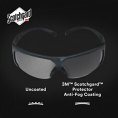 3M™ SecureFit™ SF607SGAF, Grey Indoor/Outdoor Scotchgard™ Anti-fog lens