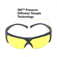 3M™ SecureFit™ Safety Glasses SF603SGAF, Amber Scotchgard™ Anti-fog Lens