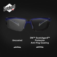 3M™ Solus™ 2000 Series, S2001SGAF-BGR-F, Gray/Blue-Green Temples, Clear lens