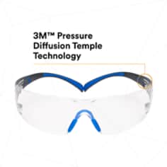 3M™ SecureFit™ Safety Glasses SF401SGAF-BLU, Blue/Gray, Clear Scotchgard™ Anti-fog Lens