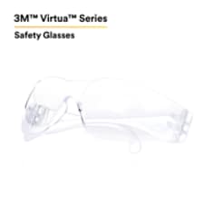 3M™ Virtua™ Protective Eyewear 11228-00000-100 Clear Uncoated Lens, Clear Temple