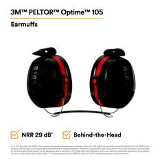 3M™ PELTOR™ Optime™ 105 Earmuffs H10B, Behind-the-Head