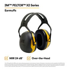 3M™ PELTOR™ X2 Earmuffs X2A/37271-AAD, Over-the-Head