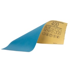 3M™ Blue Sandpaper, 31579-8, 3-2/3 X 9 in, 400 G, 8 Sheet/Pack, 20 Pack/Case