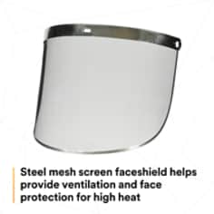 3M™ Steel Mesh Faceshield Screen W96M 82506-00000, Molded - SI2