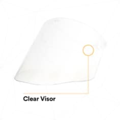 3M™ Clear Propionate Faceshield W96, 82700-00000, Molded - SI4