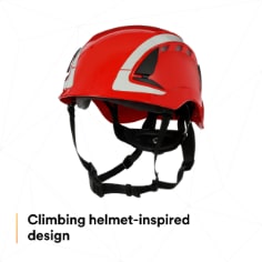 3M™ SecureFit™ Safety Helmet, X5005VX-ANSI, Red, vented - SI2