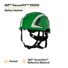 3M™ SecureFit™ Safety Helmet, X5004VX-ANSI, Green, vented - EPI