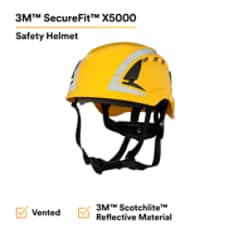 3M™ SecureFit™ Safety Helmet, X5002VX-ANSI, Yellow, vented - EPI