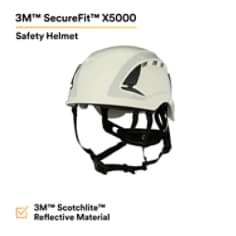 3M™ SecureFit™ Safety Helmet, X5001VX-ANSI, White, vented - EPI