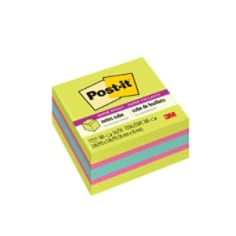 Post-it® Super Sticky Notes Cube, 3 in x 3 in, Bright Colors, 1