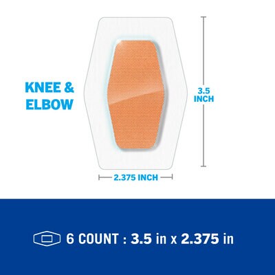 Max Hold Bandages - 6 ct Knee & Elbow - size chart