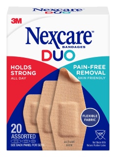 Nexcare™ Duo Fabric Bandages, Assorted 20ct