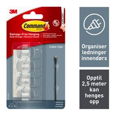 Command™ Clear Cord Clips Round, 4C+5S/PK,9PK/CS - NO