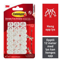 Command™ Decorating Clips White 17026 20C+24S/PK - NO