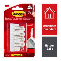 Command™ Wire Hooks Value Pack Small 17067-9VP White 9HKS+12S/PK - NO